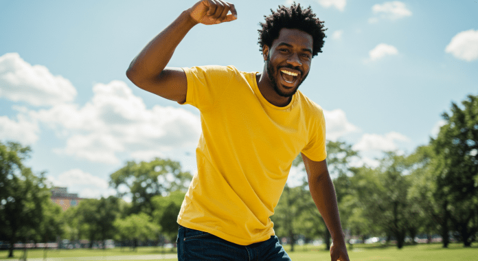 Cover image showing a confident Black man smiling with energy, representing the results of a 7-day stamina-boosting routine