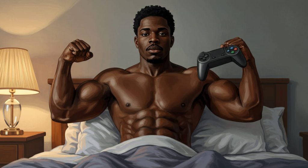homme de main avec un jeu de chambre amélioré