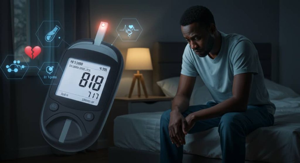 A man experiencing sexual problem due to excess blood sugar