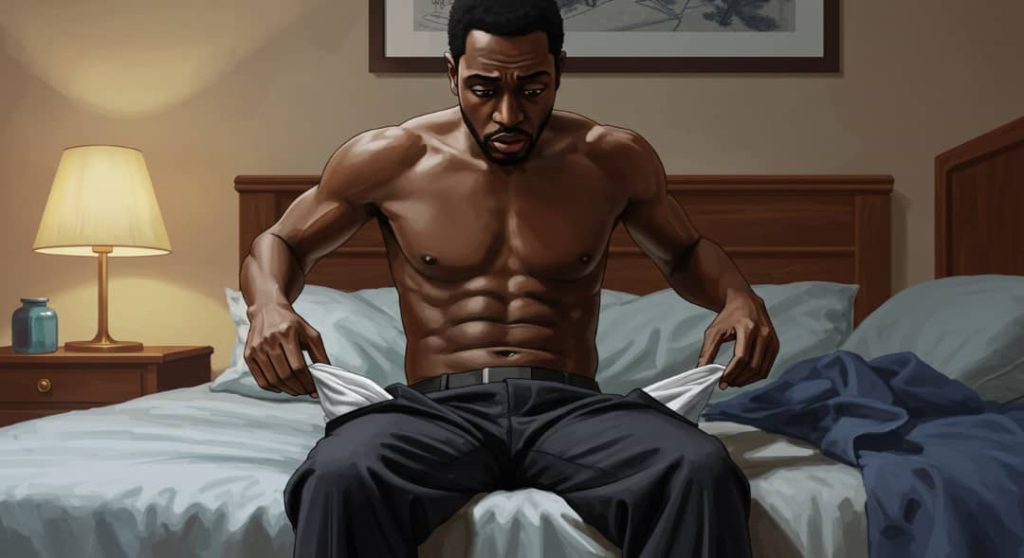 A man struggling with the sexual impact of being broke