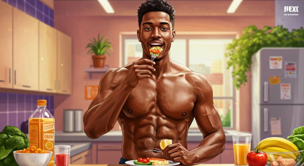 a black masculine ,man living a healthy lifestyle