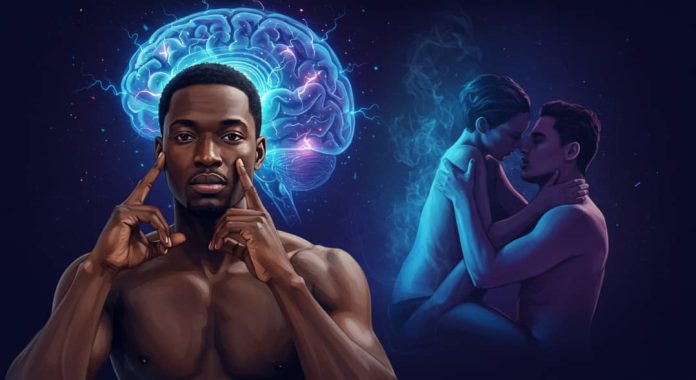 A black muscular man rewiring his mind for lasting performance